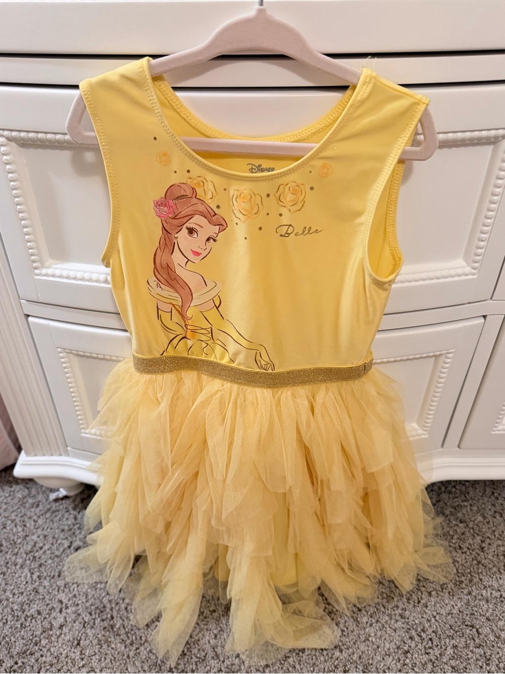 Disney Belle Yellow Tulle Dress 4T
